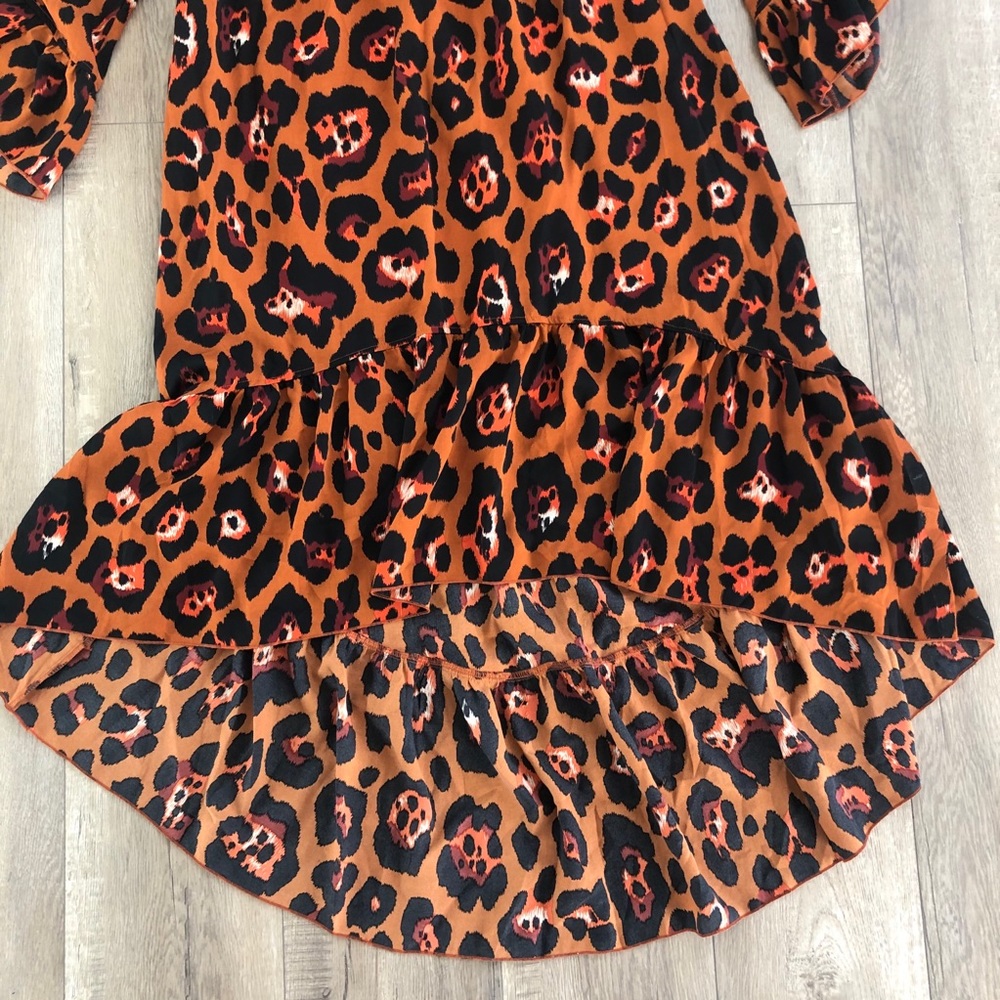 PrettyLittleThing Leopard Print Ruffle Wrap Dress - Picture 7 of 9